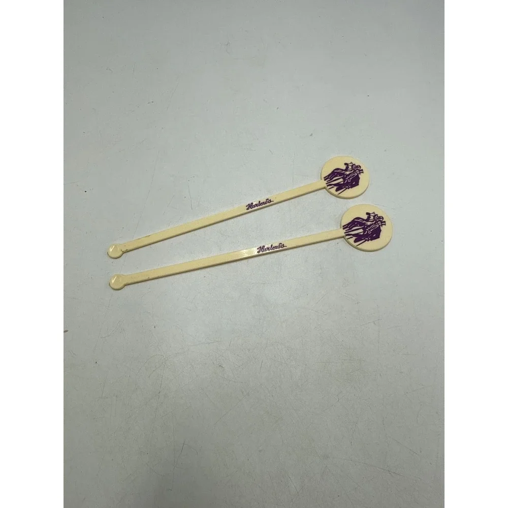 Vintage Harlows Restaurant Nightclub Swizzle Sticks Plastic Stirrers Set of 2
